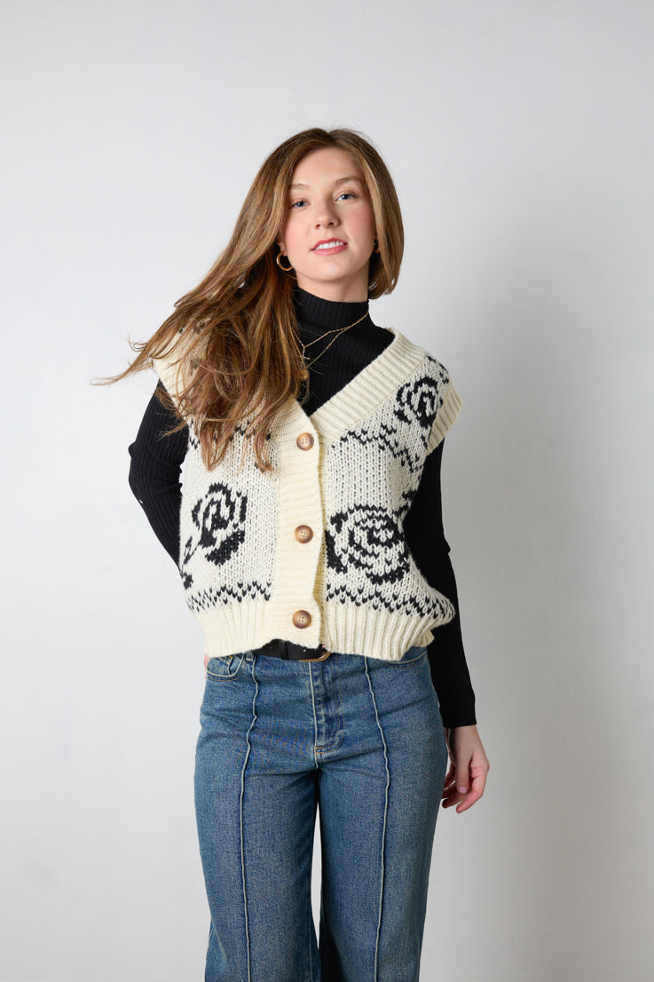 English Rose Sweater Vest