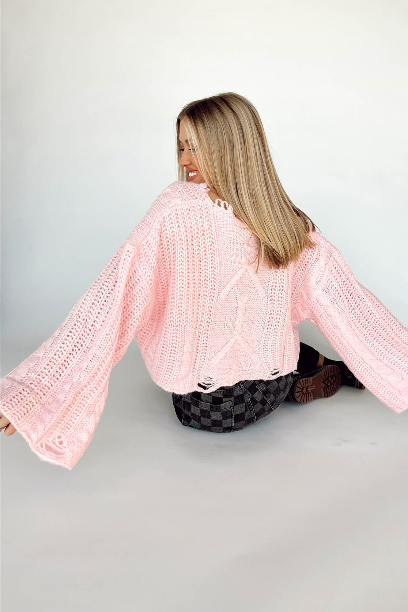 Distressed Out Sweater in Color