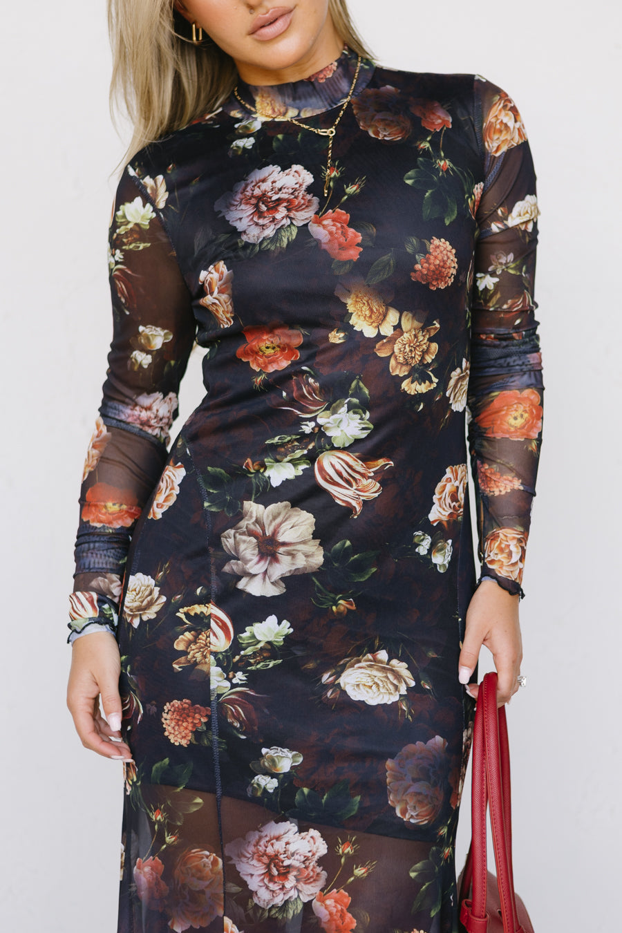 Midnight Peony Dress
