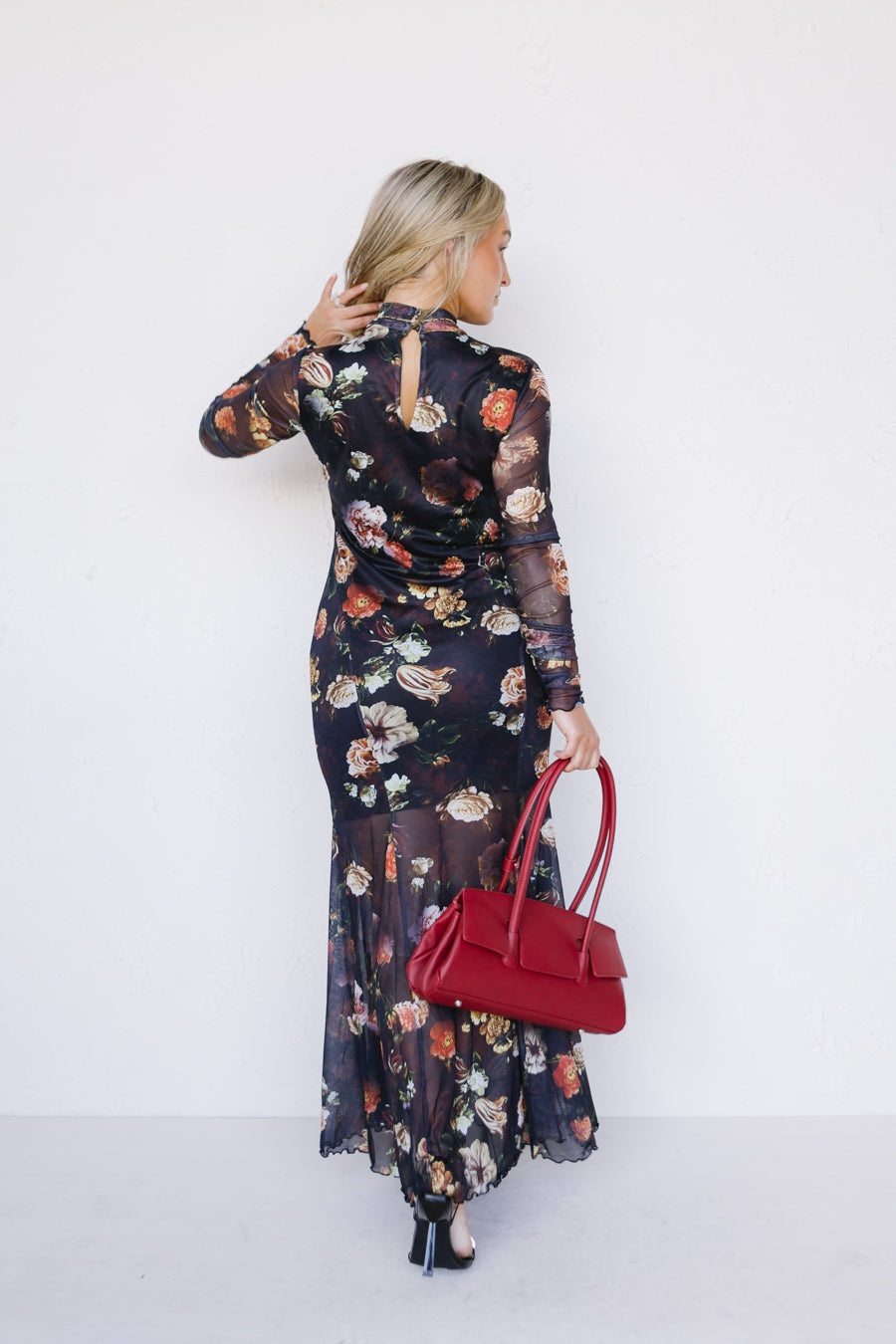 Midnight Peony Dress