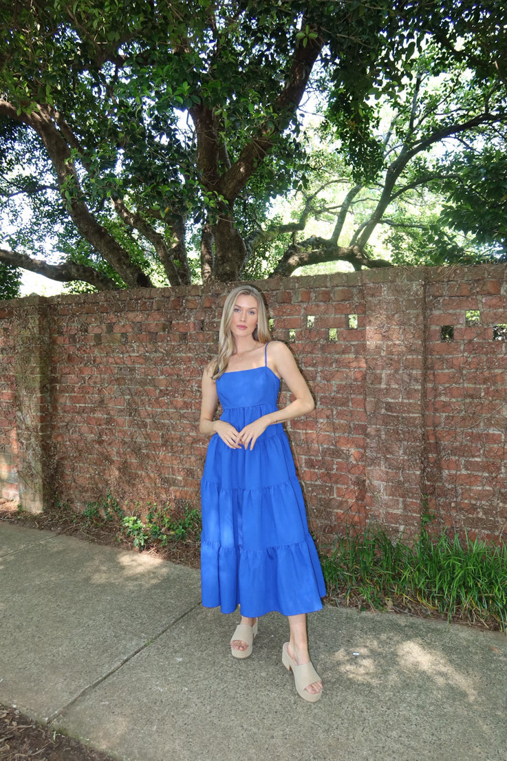 True Blue Midi Dress
