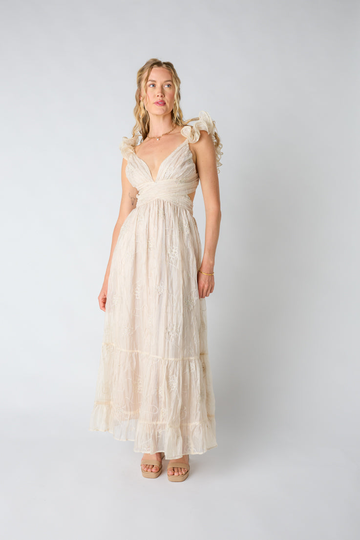 Sipping Champagne Maxi Dress