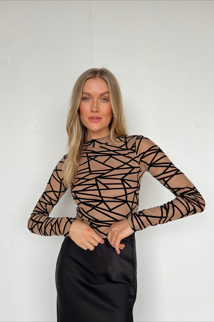 Fire Burning Sheer Top
