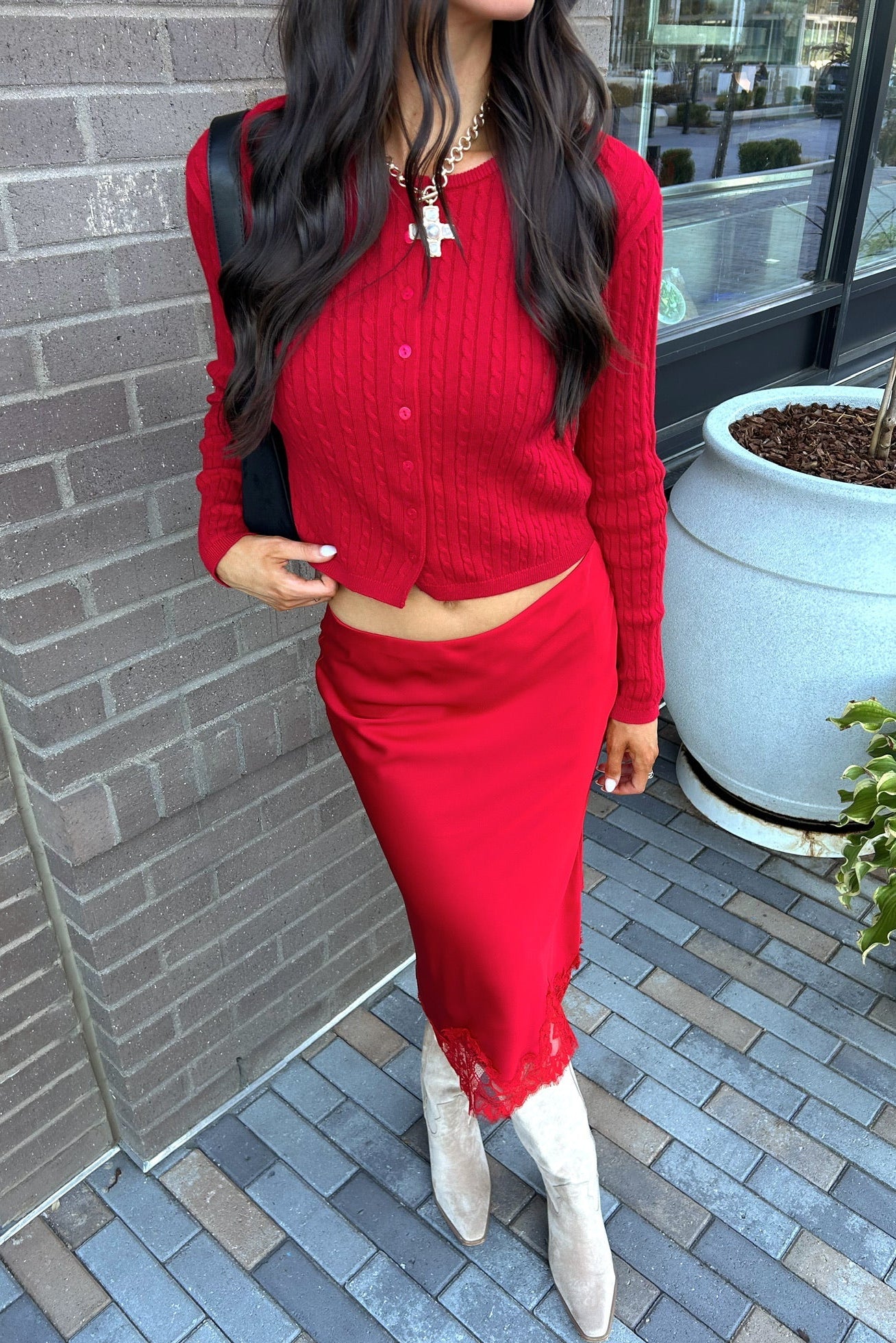 Cherry Cola Cardigan