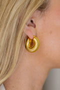 Spiral Gold Hoops