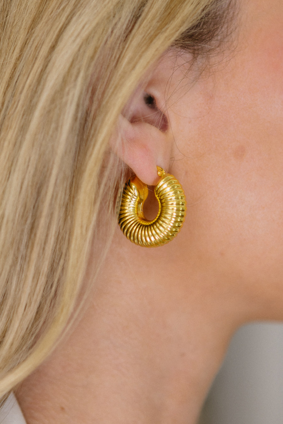 Spiral Gold Hoops