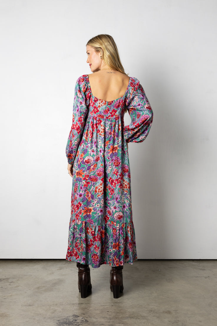 Fall Florals Maxi Dress
