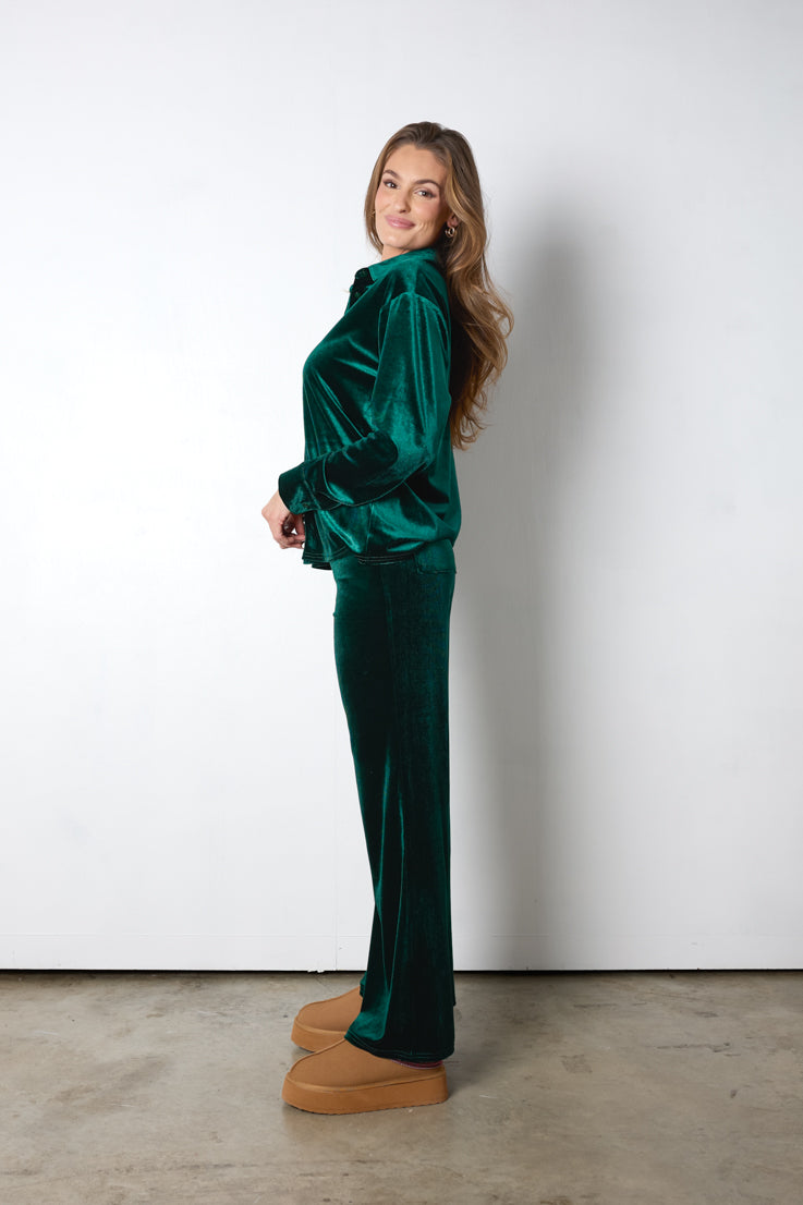 Fraser Fir Velvet Pants