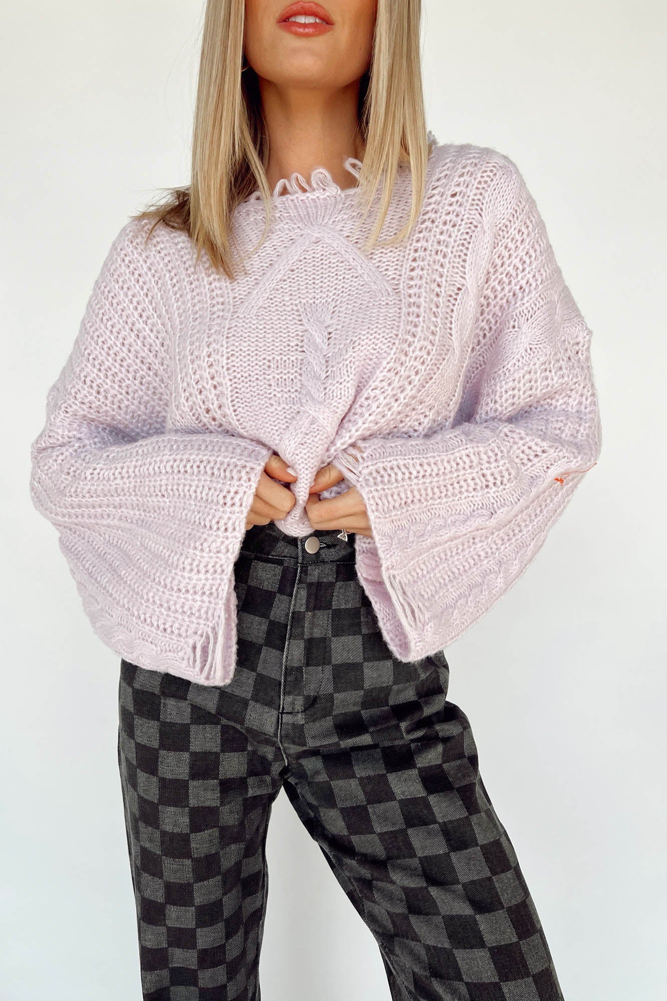 Distressed Out Sweater in Color