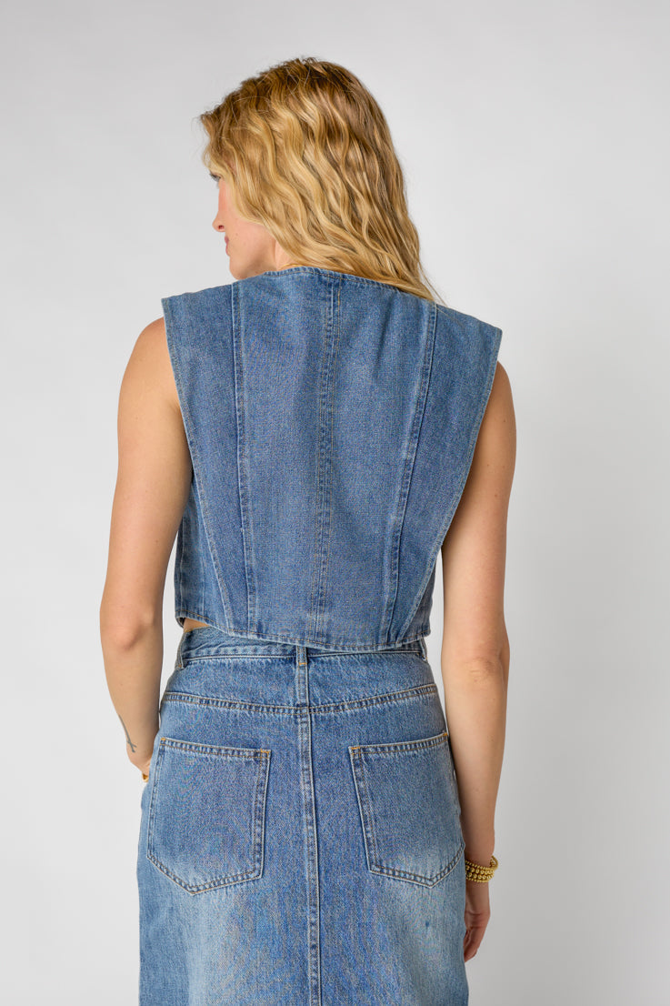 Misty Denim Vest