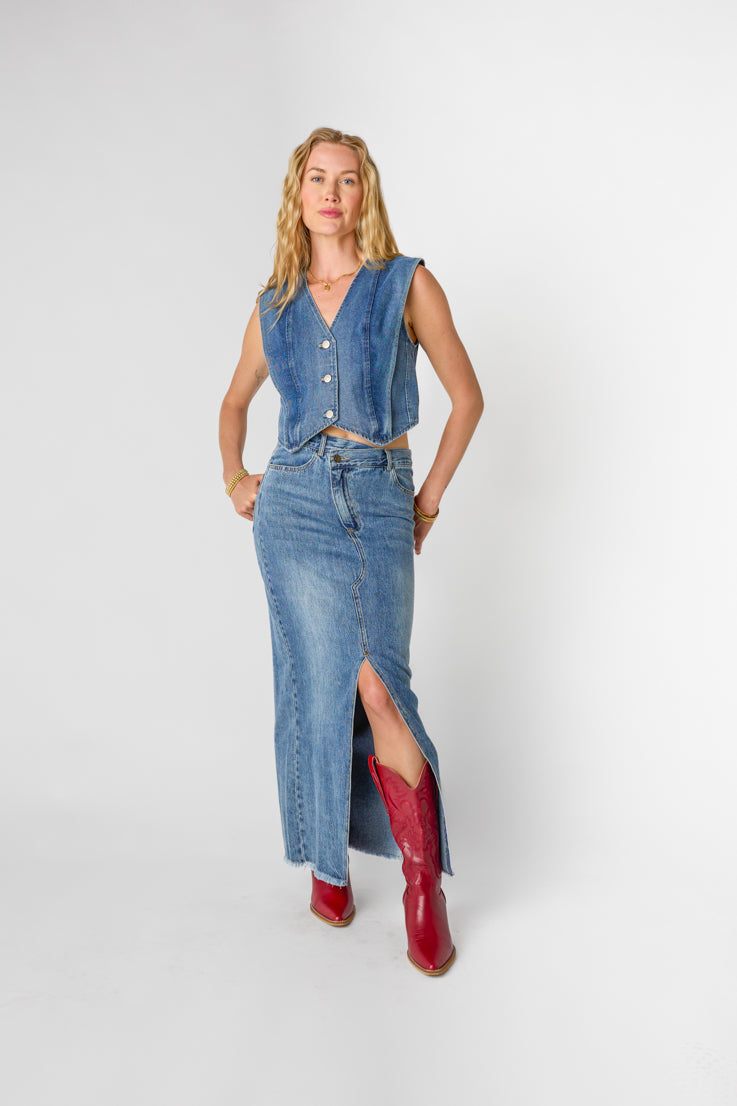 Misty Denim Vest