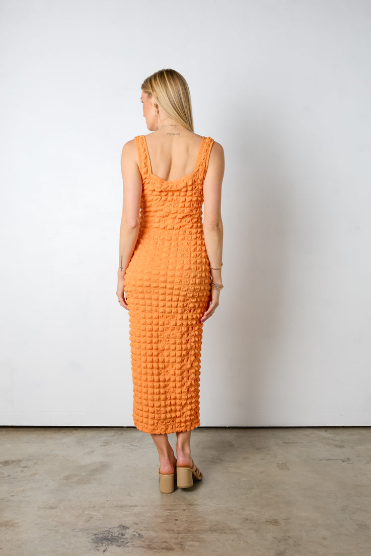 Orange Groves Midi Dress