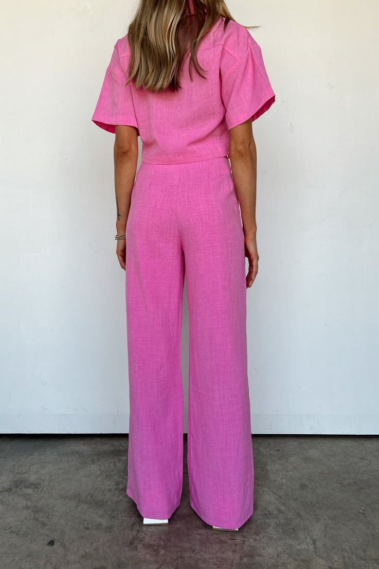 Pink Peonies Set - Pants
