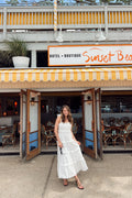 Clouds of White Maxi Dress