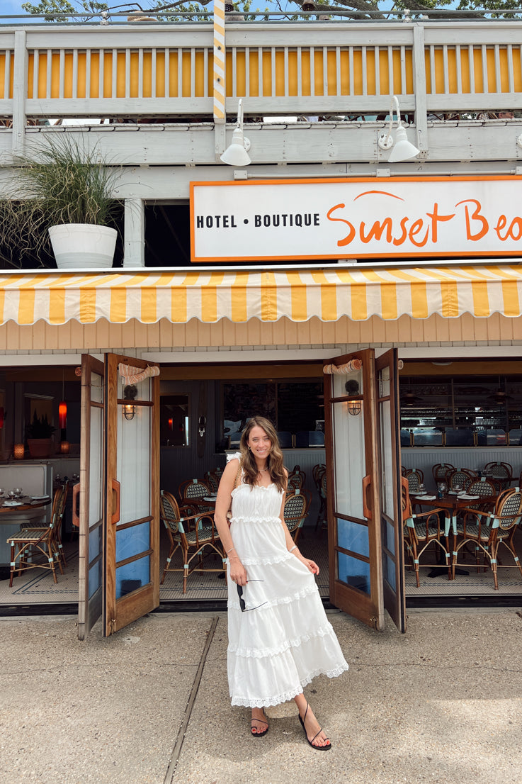 Clouds of White Maxi Dress
