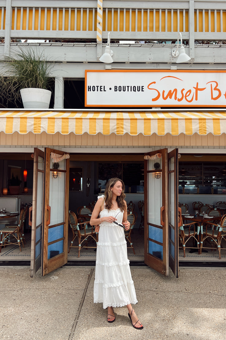 Clouds of White Maxi Dress