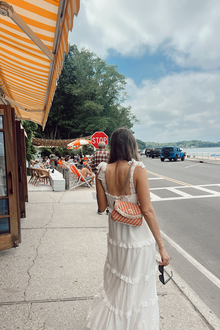 Clouds of White Maxi Dress