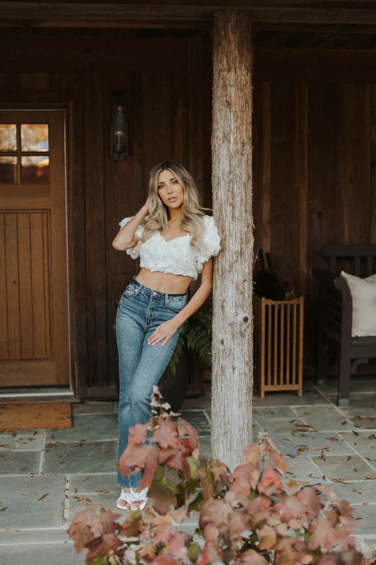 White Roses Top
