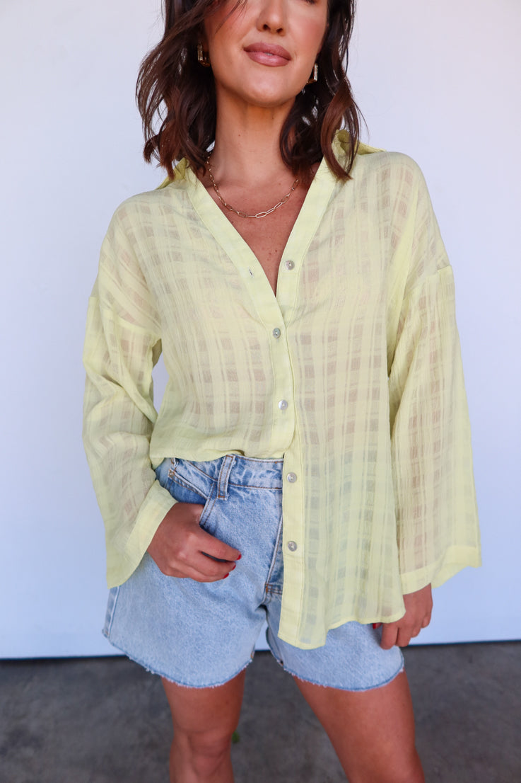 Breathless Button Down Top